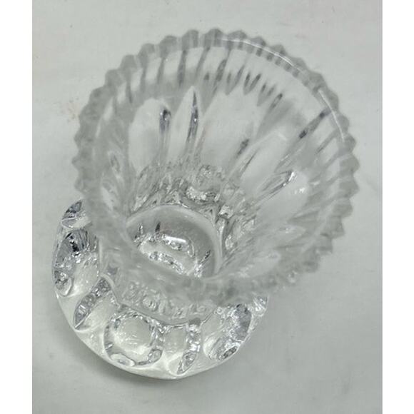 Crystal Clear Lead Thumbprint Toothpick Holder 3" Tall x‎ 1 3/4" Wide - Picture 3 of 4